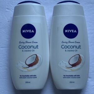 NIVEA Body Wash Shower Gel Coconut & Jojoba For Dry Skin 2 Bottles New